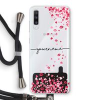 Hartjes en kusjes: Samsung Galaxy A70 Transparant Hoesje met koord