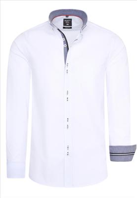 Italian Style - Heren Overhemd - Dubbele Knopen - Wit - Style-Italy