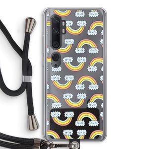 Regenboog: Xiaomi Mi Note 10 Transparant Hoesje met koord