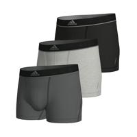 Adidas boxershorts active microfiber flex 3-pack zwart-grijs