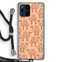 Kameel: Oppo Find X3 Transparant Hoesje met koord