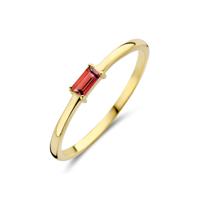 14k Geelgouden Ring met Granaat - Geboortesteen Januari 2,5mm