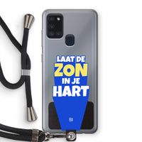 Laat de zon in je hart: Samsung Galaxy A21s Transparant Hoesje met koord
