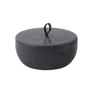 Hammam Schaal Met Deksel Dark Grey | Zwart | Grijs | Natuursteen