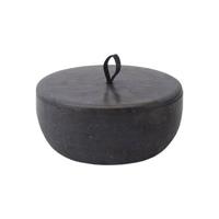 Hammam Schaal Met Deksel Dark Grey | Zwart | Grijs | Natuursteen Hammam Schaal Met Deksel Dark Grey | Zwart | Grijs | Natuursteen