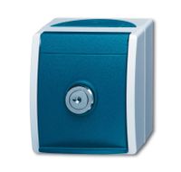 Busch-Jaeger 2083-0-0822 wandcontactdoos CEE 7/3 Blauw, Wit