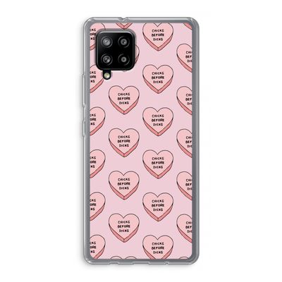 Chicks before dicks: Samsung Galaxy A42 5G Transparant Hoesje