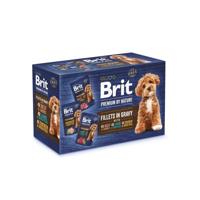 BRIT Premium by nature Dog Filets in gravy Kip, lam en rundvlees - natvoer voor honden - 12x85g