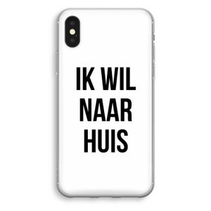 Ik wil naar huis: iPhone X Transparant Hoesje