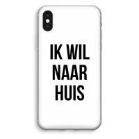 Ik wil naar huis: iPhone X Transparant Hoesje