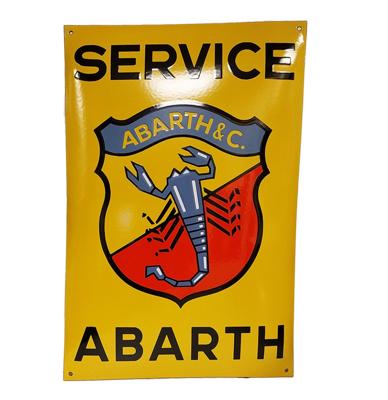 Abarth Service Emaille Bord - 60 x 40cm