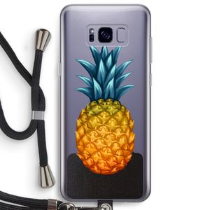 Grote ananas: Samsung Galaxy S8 Plus Transparant Hoesje met koord
