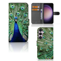 Samsung Galaxy S24 Plus Telefoonhoesje met Pasjes Pauw - thumbnail