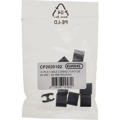 Elvedes kabelclips duo zwart 4,1+5mm zwart (p/10) cp2020102