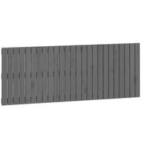 vidaXL Wandhoofdbord 159,5x3x60 cm massief grenenhout grijs
