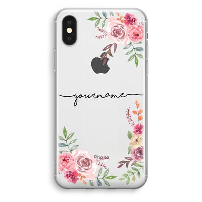 Rozen: iPhone XS Transparant Hoesje