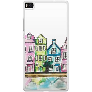 Huawei P8 hoesje - Amsterdam grachtenpanden