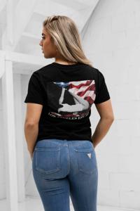 Guess American Print T-Shirt Dames Zwart - Maat S - Kleur: Zwart | Soccerfanshop