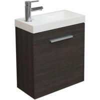 Xellanz Emma Fonteinkastje met Kunstmarmer Wastafel - Grijs Houtnerf - 50x25x50 cm