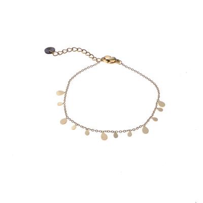 Go Dutch Label Armband met Druppelvormige Muntjes Goud