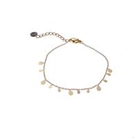 Go Dutch Label Armband met Druppelvormige Muntjes Goud