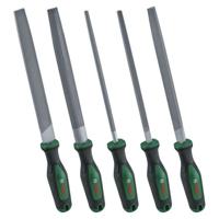 Bosch Set van 5 vijlen (ronde/halfronde/platte/driehoekige/vierkante vijlen hardmetaalstaal medium slag 2 Softgrip)