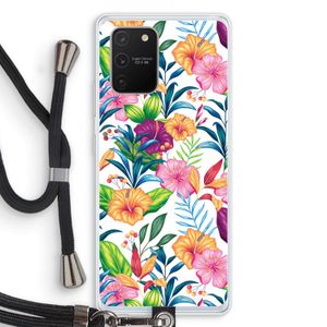 Tropisch 2: Samsung Galaxy S10 Lite Transparant Hoesje met koord
