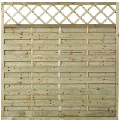 Geimpregneerd Houten Tuinscherm Met Trellis Bergen 180 x 180 CM