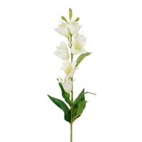 Kunstbloem Campanula Floral - H71 cm - wit - kunststof - stelen kunstbloemen - boeket - bloemetjes