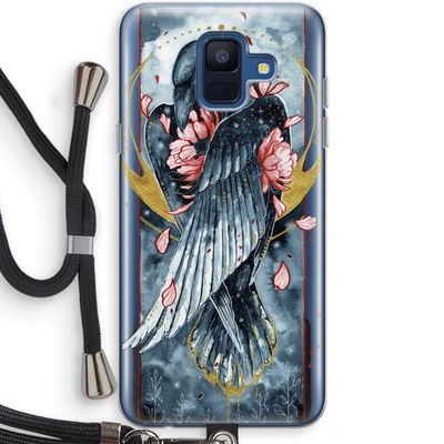 Golden Raven: Samsung Galaxy A6 (2018) Transparant Hoesje met koord