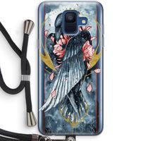 Golden Raven: Samsung Galaxy A6 (2018) Transparant Hoesje met koord
