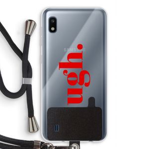Ugh: Samsung Galaxy A10 Transparant Hoesje met koord