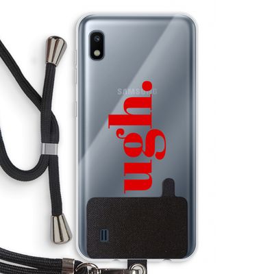 Ugh: Samsung Galaxy A10 Transparant Hoesje met koord