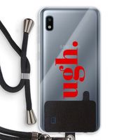 Ugh: Samsung Galaxy A10 Transparant Hoesje met koord