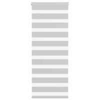 VidaXL Zebra rolgordijn 65x150 cm stofbreedte 60,9 cm lichtgrijs
