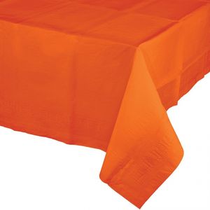 Oranje tafelkleed van papier 137 x 274 cm   -