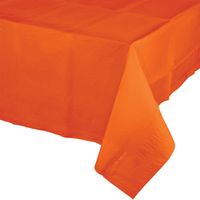 Oranje tafelkleed van papier 137 x 274 cm   -