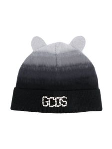 GCDS bonnet Teddy à effet dégradé - Noir