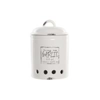 Tin DKD Home Decor 17,7 x 17,7 x 26 cm Wit Dolomite Knoflook - thumbnail