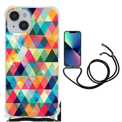 iPhone 14 Doorzichtige Silicone Hoesje Geruit iPhone 14 Doorzichtige Silicone Hoesje Geruit