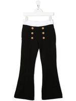 Balmain Kids pantalon évasé à détails de boutons décoratifs - Noir