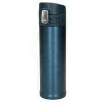 Thermofles / isoleerkan - blauw - 450 ml - RVS - thermosflessen / isoleerflessen