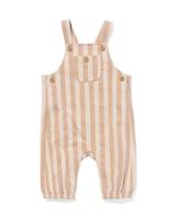 HEMA Newborn Tuinbroek Strepen Bruin (bruin)