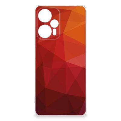 TPU Hoesje voor Xiaomi Poco F5 Polygon Red TPU Hoesje voor Xiaomi Poco F5 Polygon Red