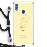 No rain no flowers: Honor Note 10 Transparant Hoesje met koord