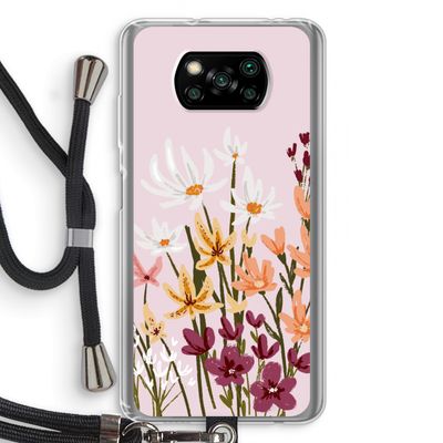 Painted wildflowers: Xiaomi Poco X3 Pro Transparant Hoesje met koord