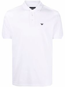 Emporio Armani polo à logo brodé - Blanc