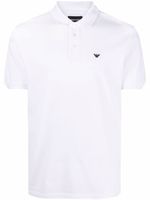 Emporio Armani polo à logo brodé - Blanc