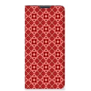 Motorola Edge 30 Pro Hoesje met Magneet Batik Rood