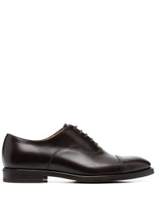 Brunello Cucinelli chaussures oxford en cuir à lacets - Marron